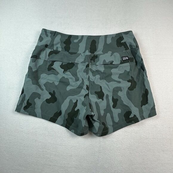 Mountain Hardwear Shorts Womens Large Green Camo DYNAMA 2 Shorts Stretch Pull On - Picture 5 of 10